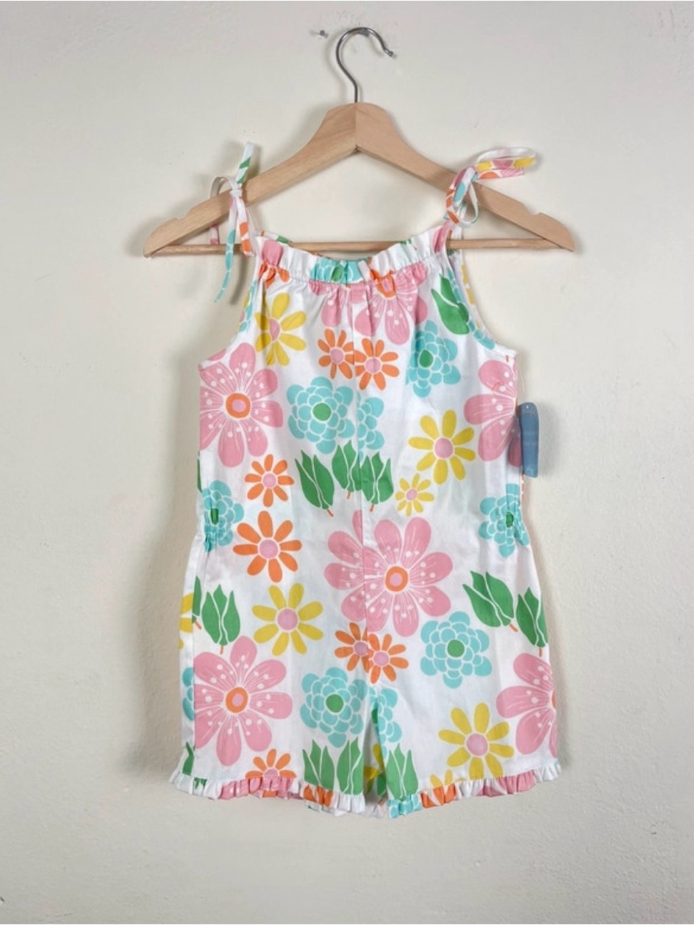 NWT Little English Girls Size 8 Floral Tie Strap Romper Boutique Summer